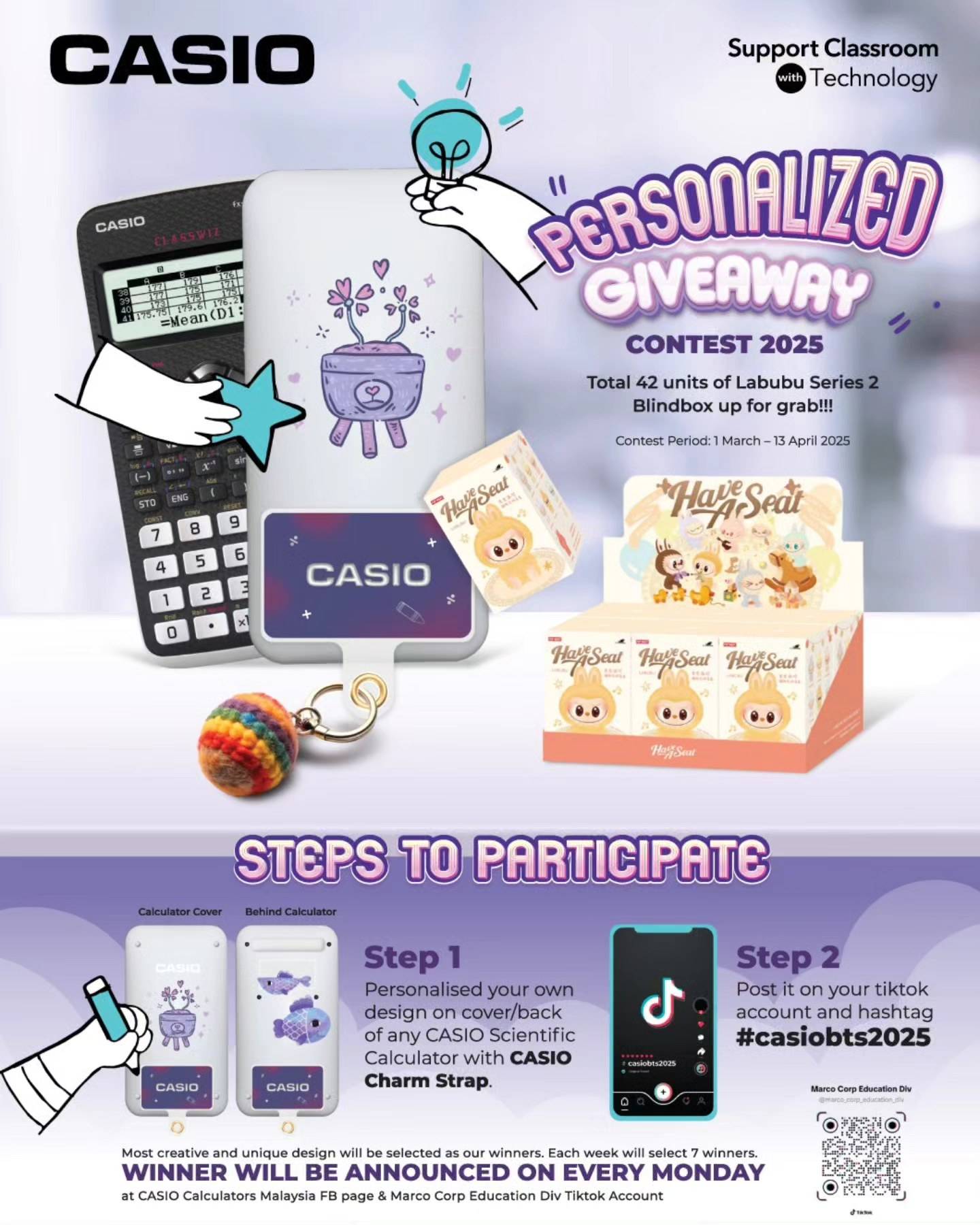 Casio Scientific Calculator I FX-570EX Classwiz 100% Original