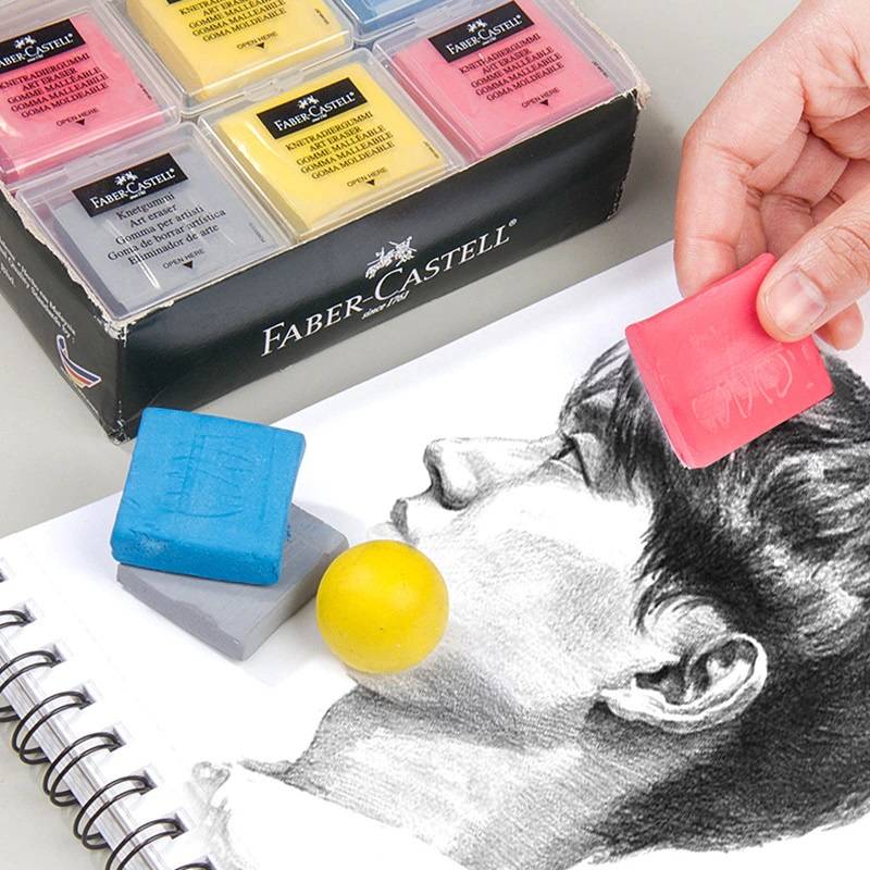 Faber-Castell 127220 - Gomma per impastare Art Eraser, grigio