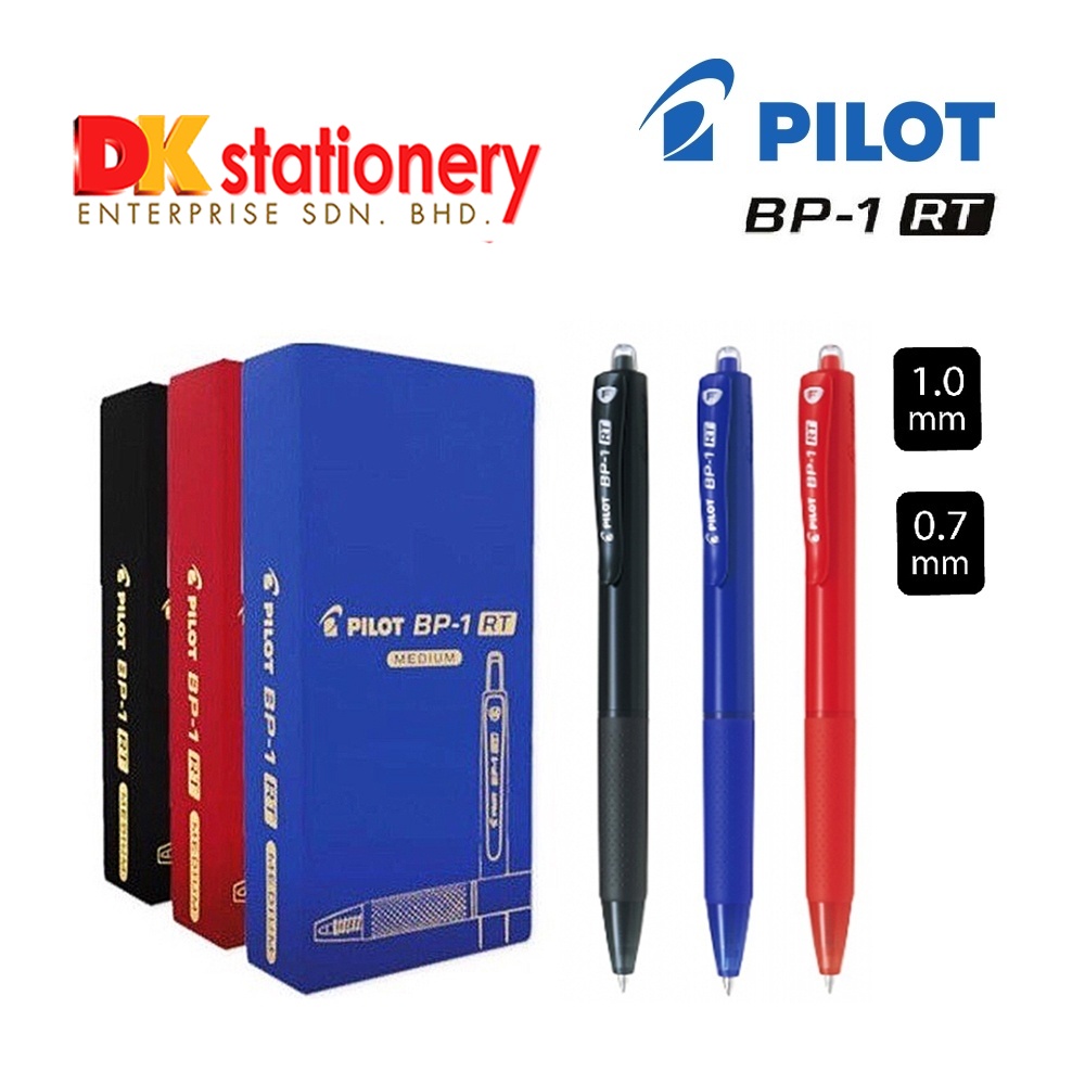 Pilot Ball Pen BP1 RT 0.7mm / 1.0mm I Box of 12 Pcs